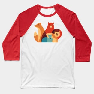 Minimalist Animals Baseball T-Shirt